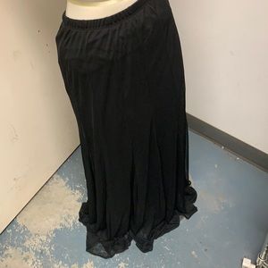 ONYX NITE Soft Lounge Long Skirt Maxi Onyx Black SHEER Large